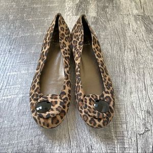 Stuart Weitzman Leopard Print Flats Designer Animal Print Chic Size 8.5